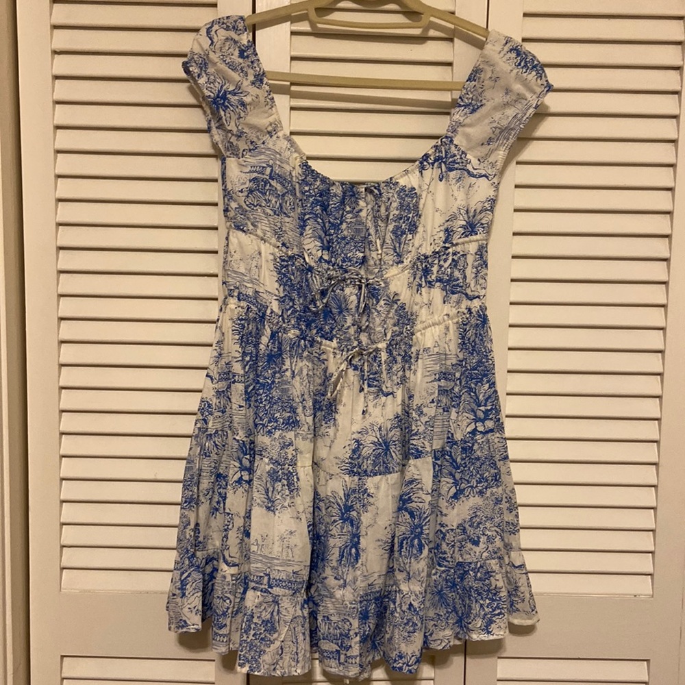 Blue Floral Summer Dress